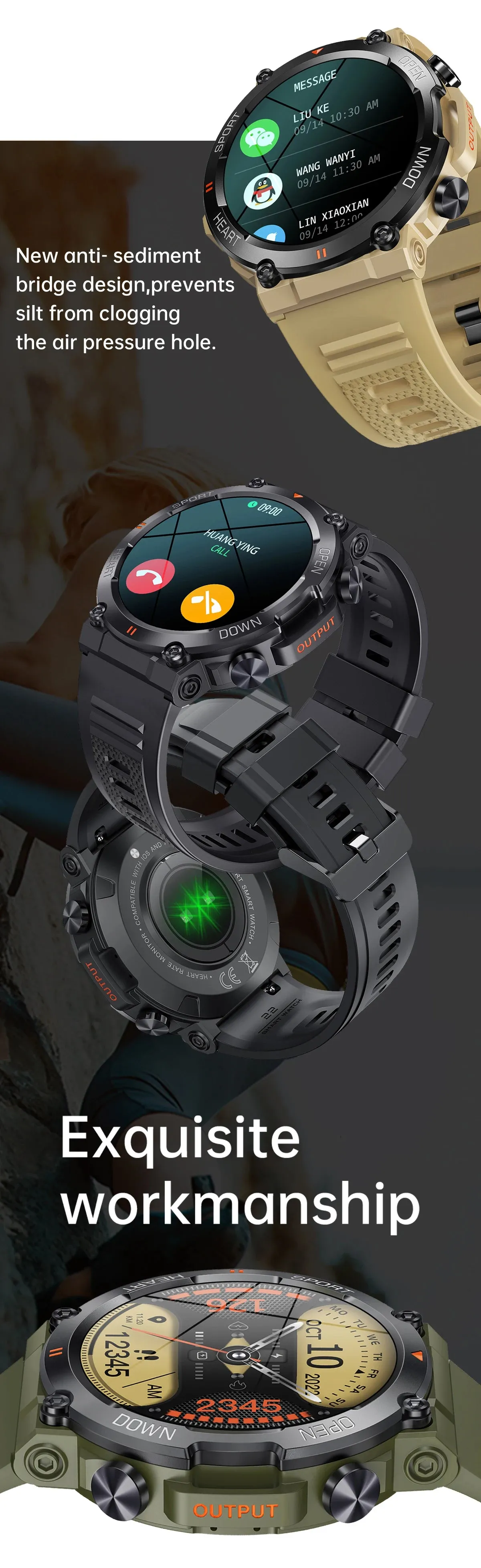 SENBONO K56pro Smart Watch for Men Bluetooth Call 100  Sports Waterproof Fitness Tracker 2023 Men's Smartwatch for Android IOS