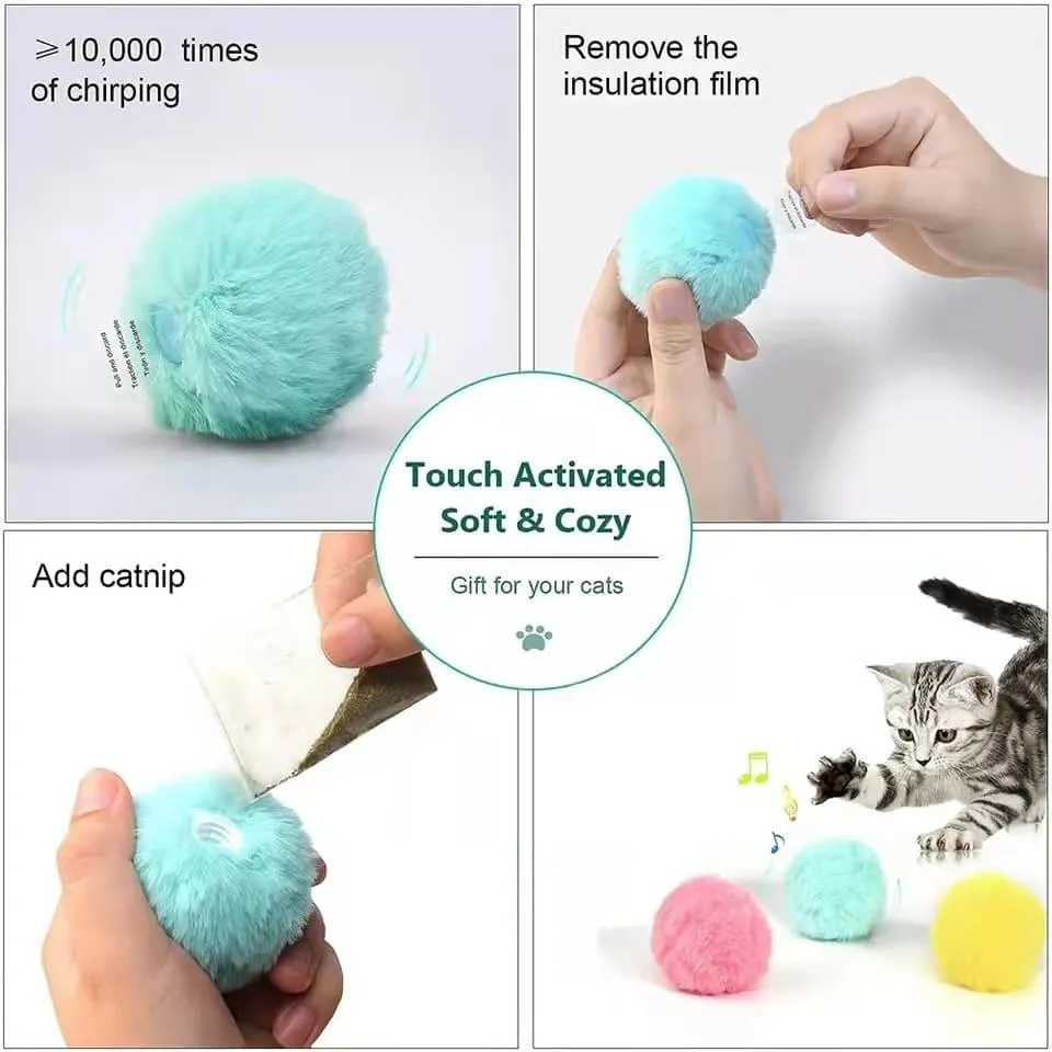Smart Cat Toys Interactive Ball - Plush Electric Catnip Training Toy