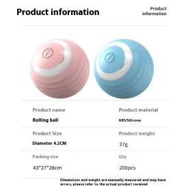 Smart Interactive Pet Toy Ball – USB Rechargeable Automatic Bouncing Dog and Cat Toy – Moving & Electronic Pet Toy Ball-Pet Birthday Gifts