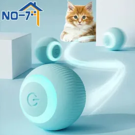 Smart Interactive Rolling Cat Ball - Electronic Motion-Activated Pet Toy with LED Lights