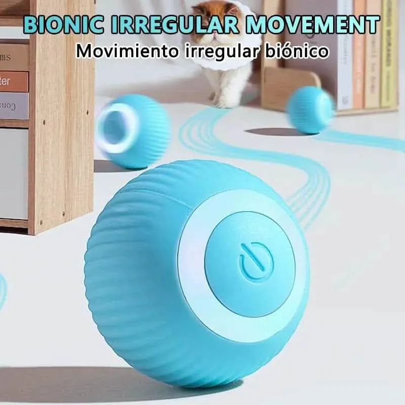 Smart Interactive Rolling Cat Ball - Electronic Motion-Activated Pet Toy with LED Lights