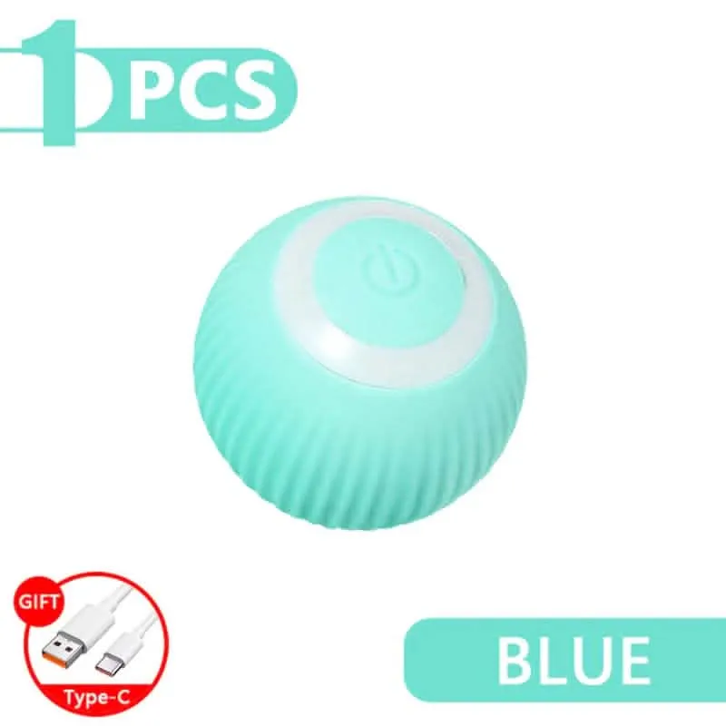Smart Interactive Rolling Cat Ball - Electronic Motion-Activated Pet Toy with LED Lights