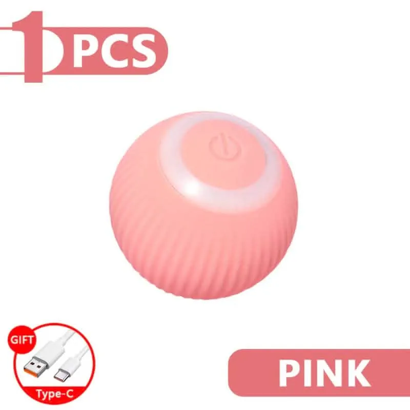 Smart Interactive Rolling Cat Ball - Electronic Motion-Activated Pet Toy with LED Lights