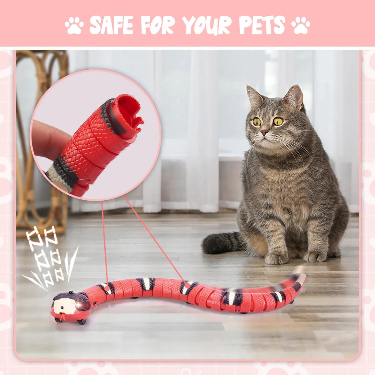 Smart Sensing Snake Interactive Cat Toy