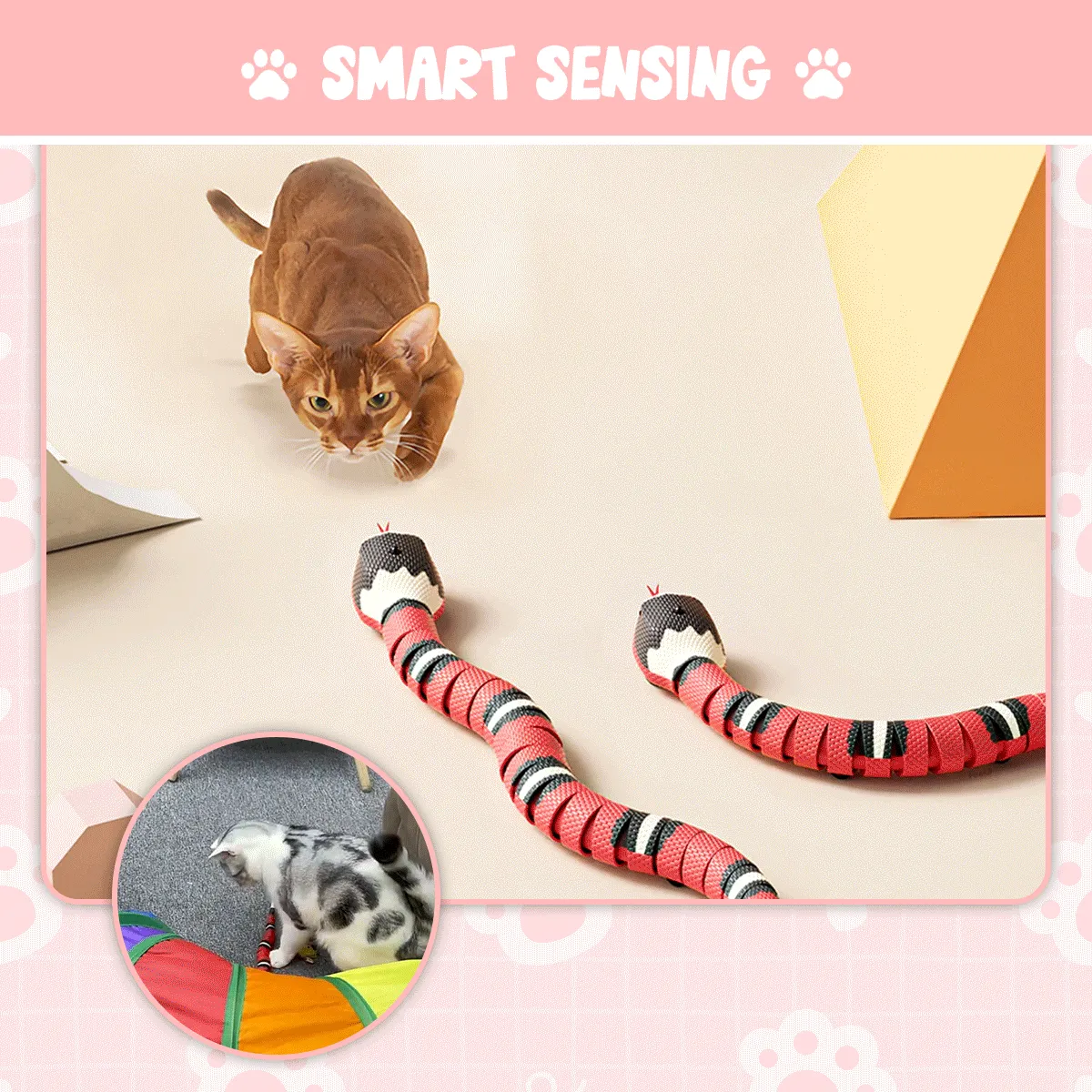 Smart Sensing Snake Interactive Cat Toy