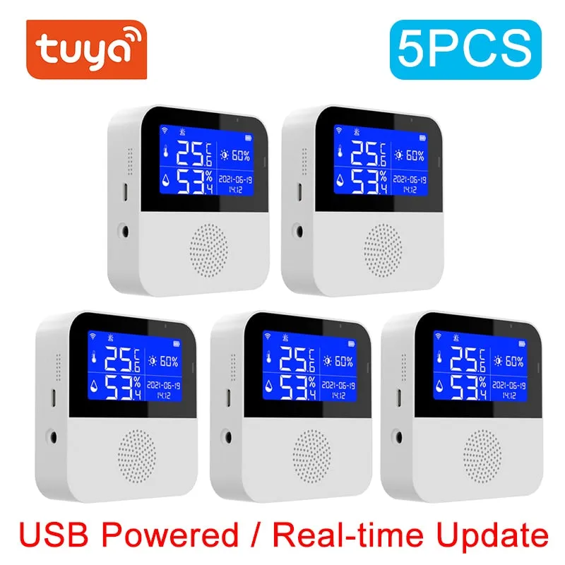 Smart Temperature and Humidity Sensor with LCD Display and Voice Control Compatibility