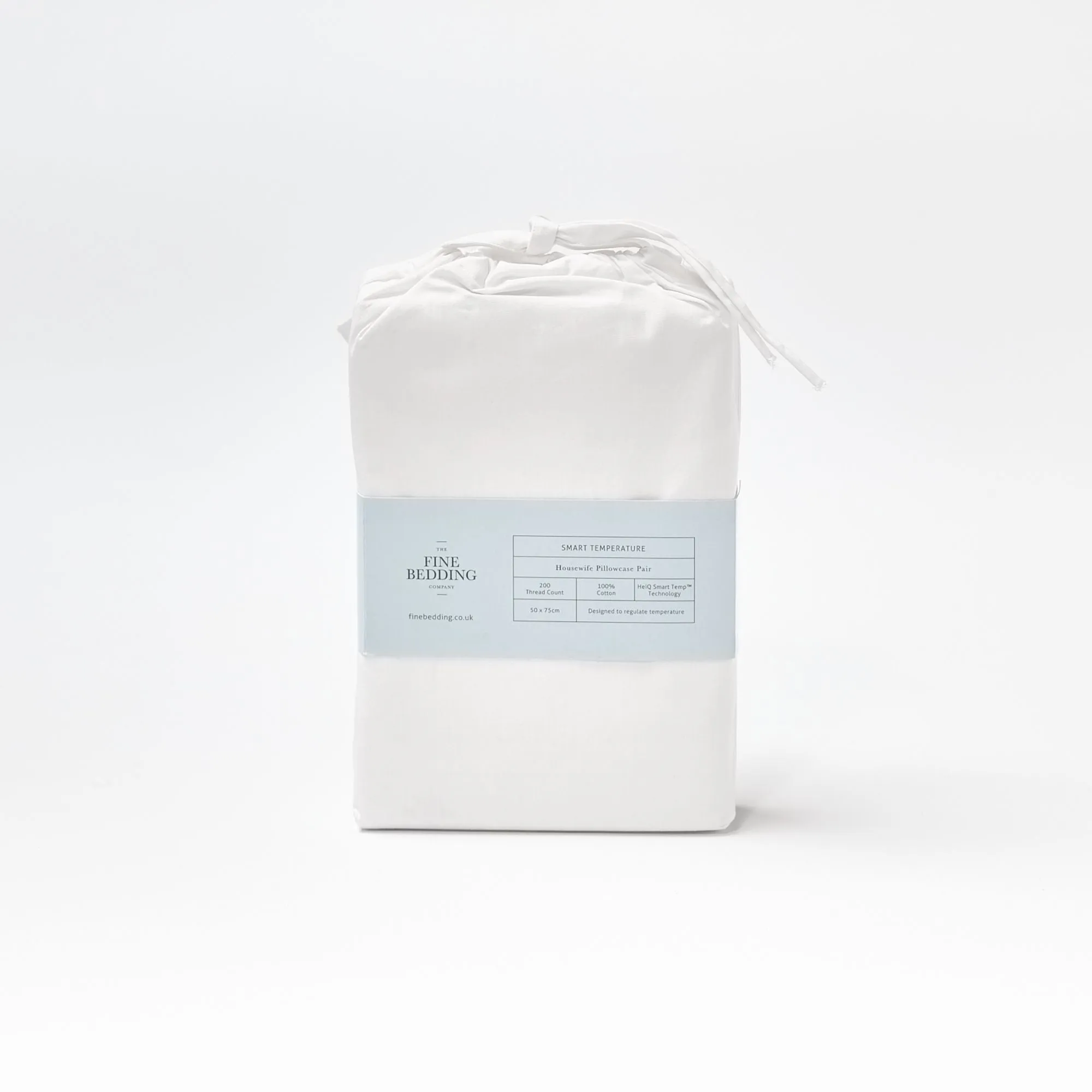 Smart Temperature Cooling 100% Cotton Pillowcase Pair