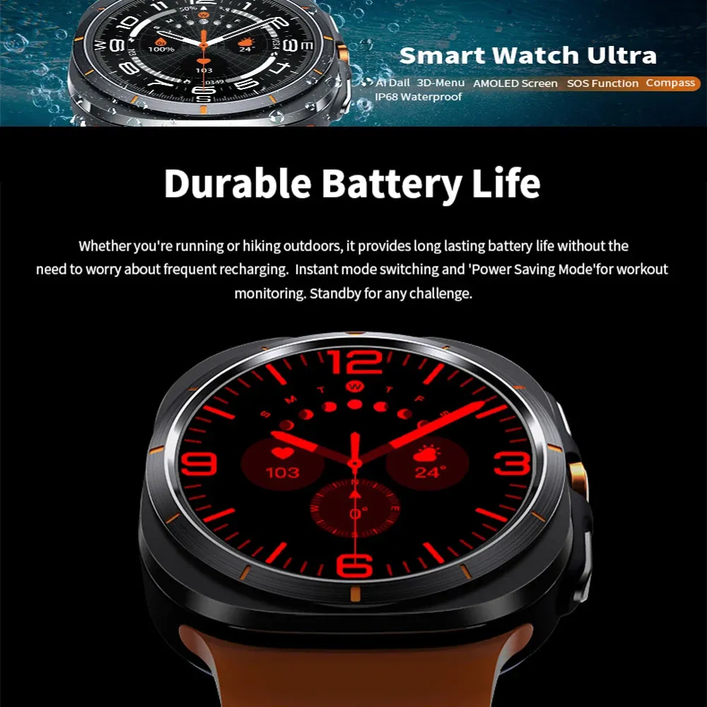 Smart Watch for Samsung Galaxy Watch Ultra 2, 49mm - Fitness Tracker with GPS, NFC, Health Monitoring, and Bluetooth Call for Men