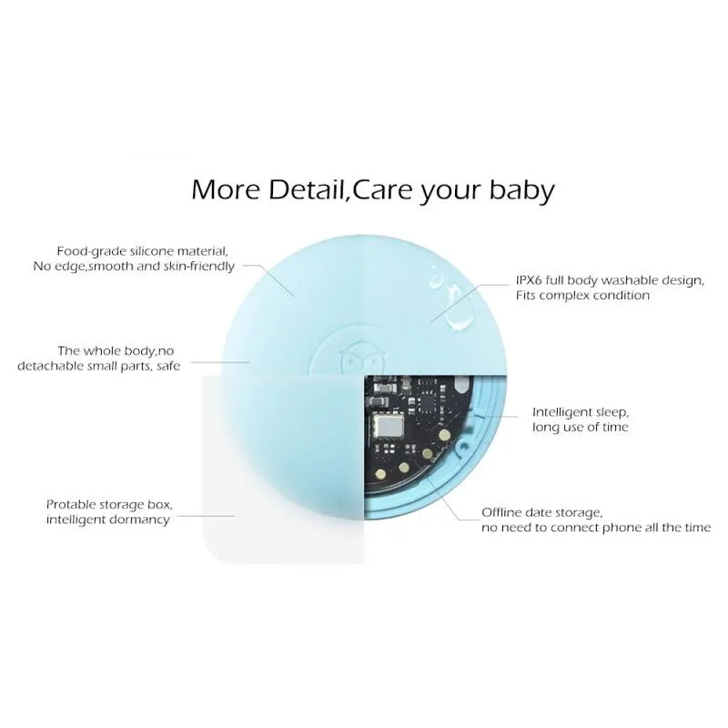 Smart Wearable Thermometer for Kids Body Temperature