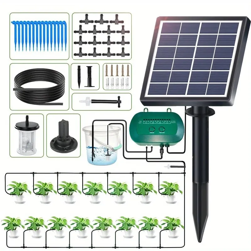 Solar Drip Irrigation Kit for Eco-friendly Automatic Watering