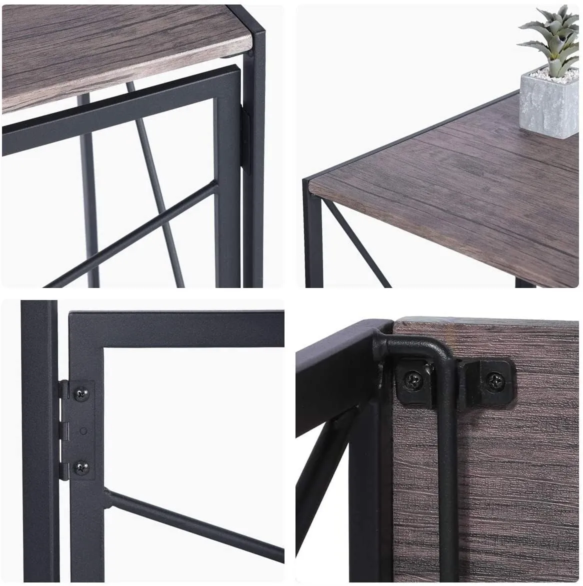 STAR WORK Folding Work Station Laptop Pc Computer Table For Home Office Desk (Height 29 In/74 Cms, Width 19 In/49 Cms | Dimension 36 Inches/92 Cms | Weight Handling Upto 200kg) MDF, Polished, Teak