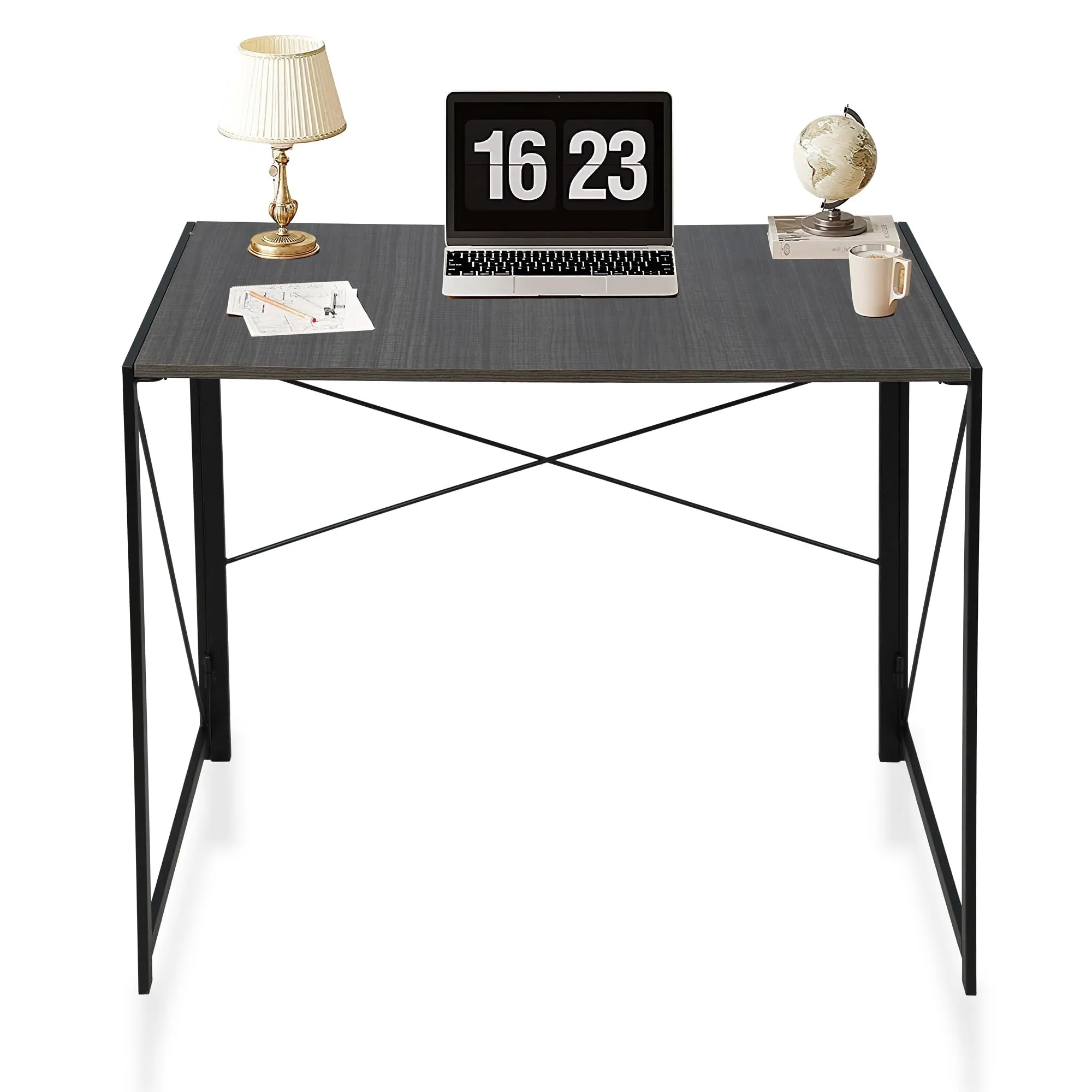 STAR WORK Folding Work Station Laptop Pc Computer Table For Home Office Desk (Height 29 In/74 Cms, Width 19 In/49 Cms | Dimension 36 Inches/92 Cms | Weight Handling Upto 200kg) MDF, Polished, Teak