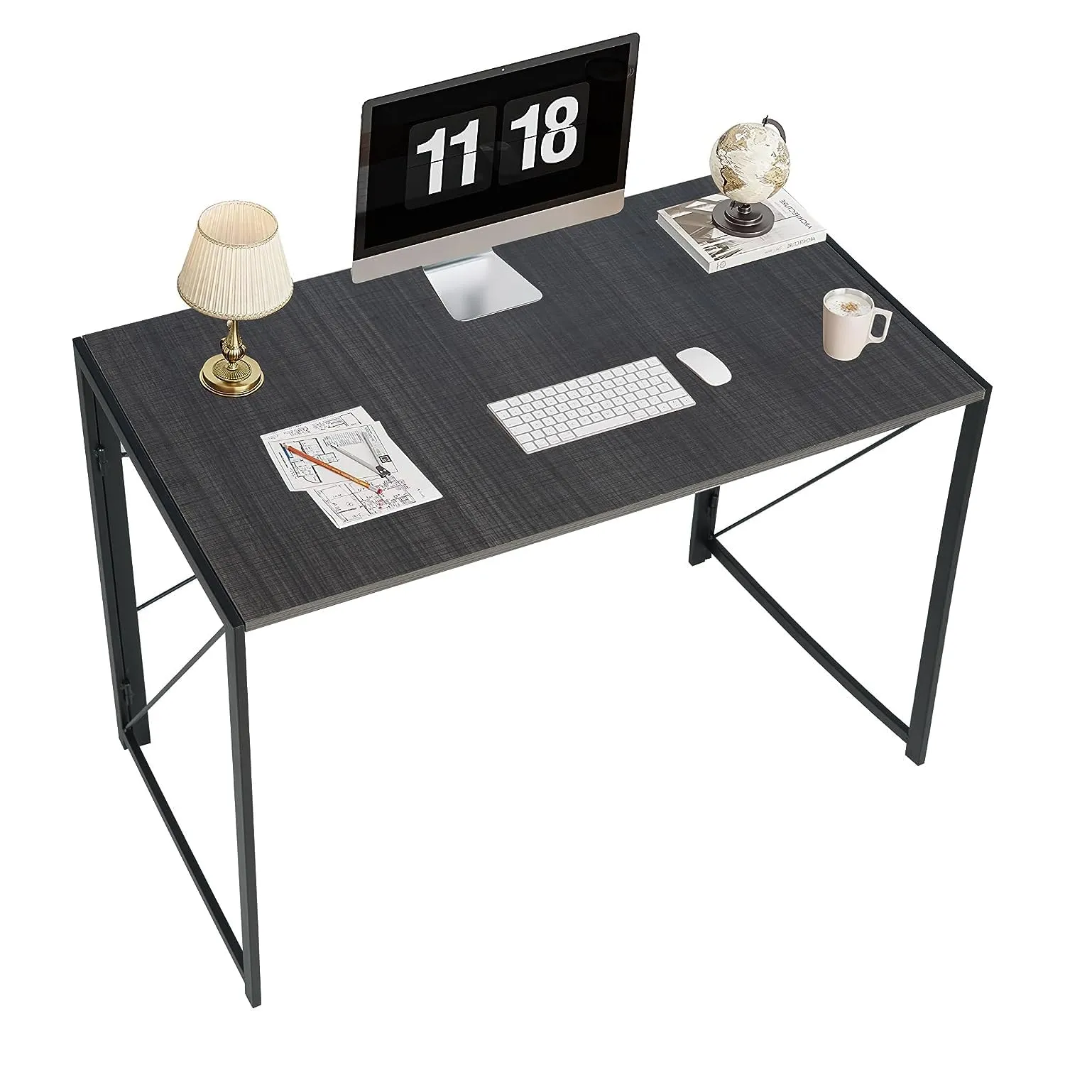 STAR WORK Folding Work Station Laptop Pc Computer Table For Home Office Desk (Height 29 In/74 Cms, Width 19 In/49 Cms | Dimension 36 Inches/92 Cms | Weight Handling Upto 200kg) MDF, Polished, Teak