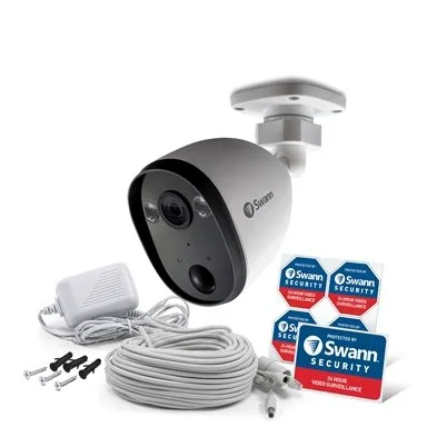 Swann 1080p Spotlight Outdoor Wi-Fi Security Camera / Compatible with Google Assistant & Amazon Alexa