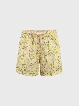 The Banana Leaves Beach Men's 5" Swimming Trunks