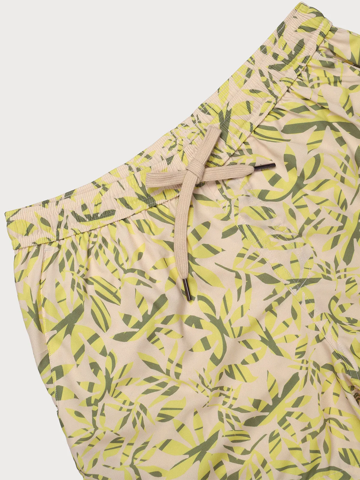The Banana Leaves Beach Men's 5" Swimming Trunks