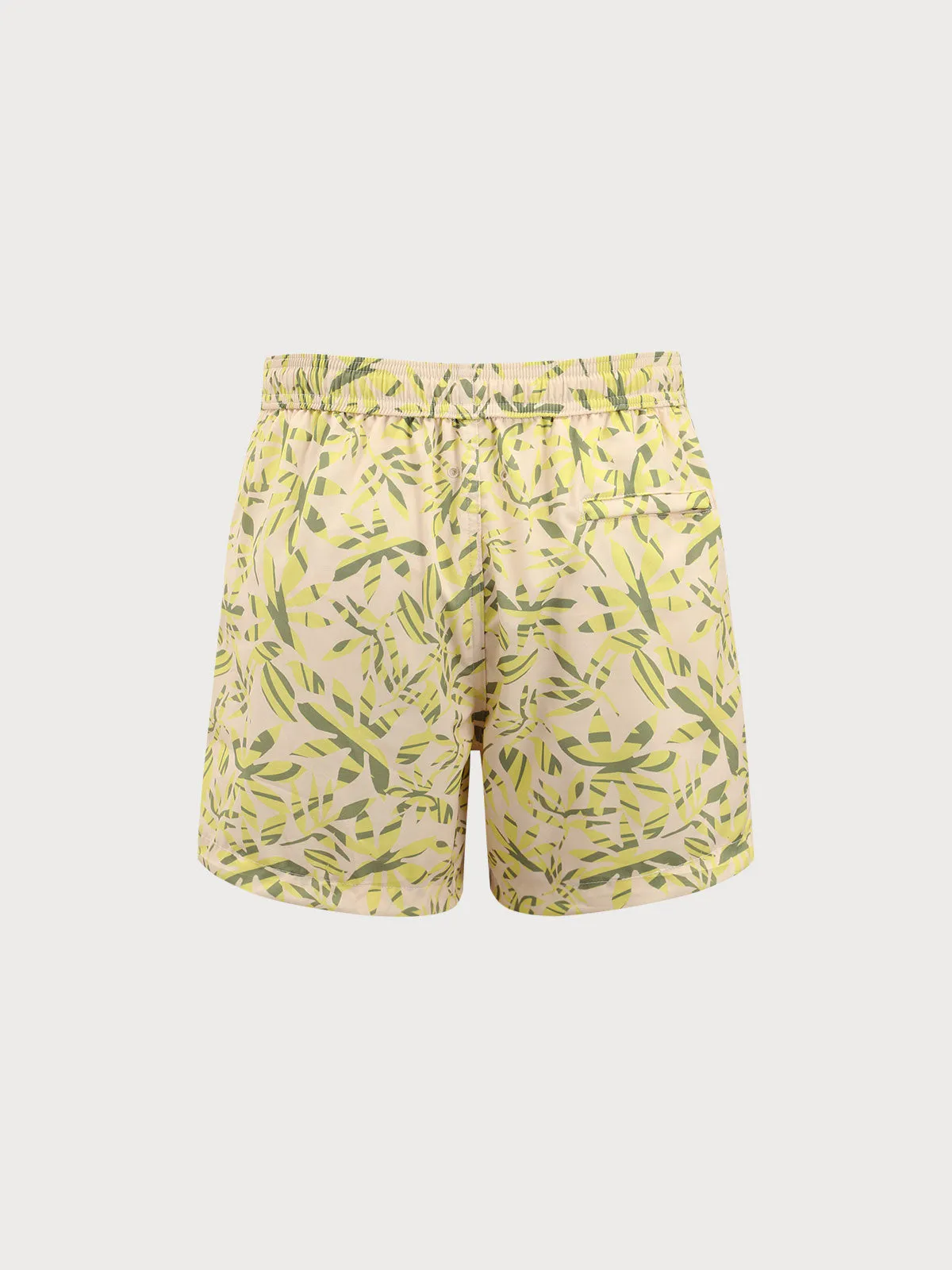 The Banana Leaves Beach Men's 5" Swimming Trunks