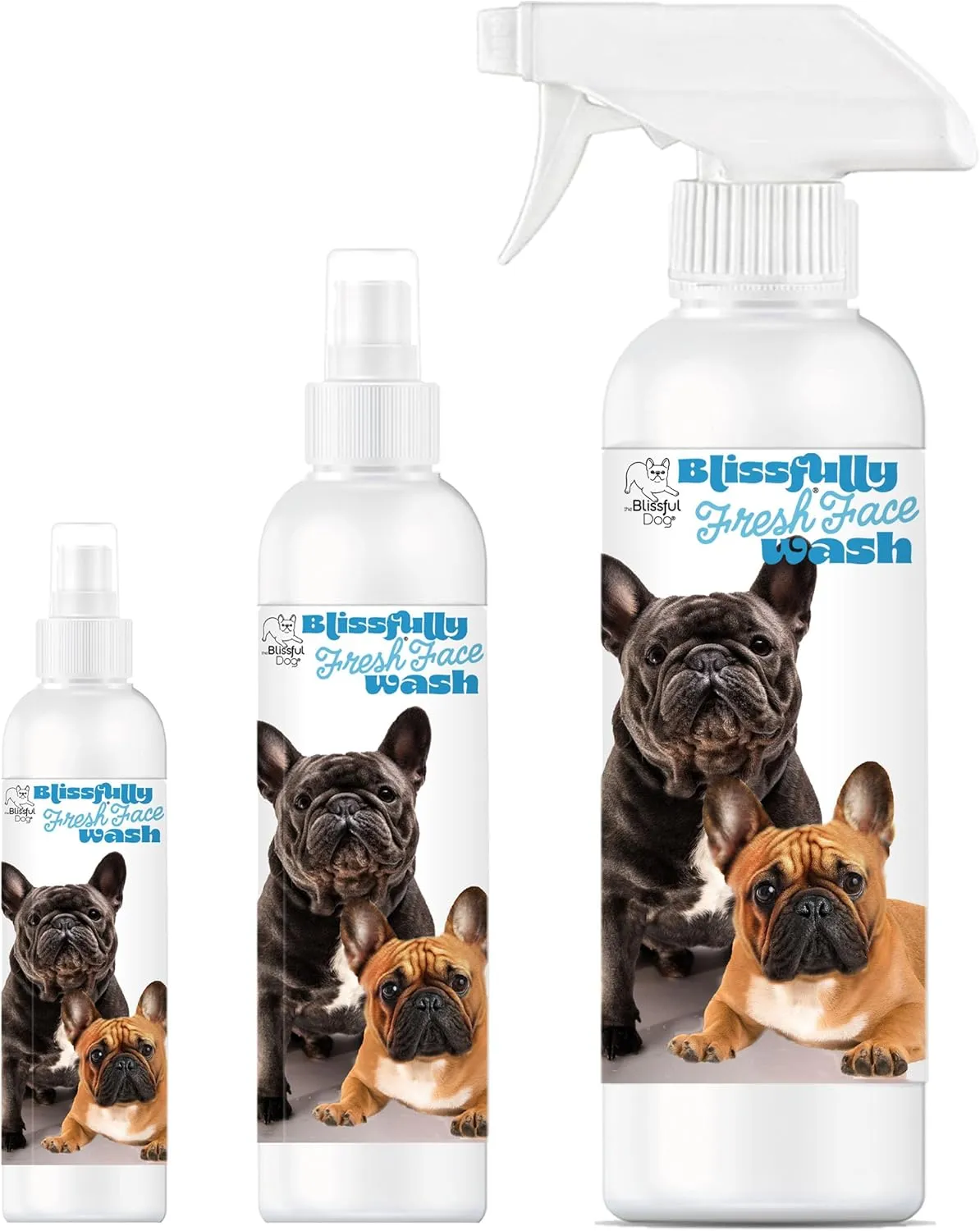 The Blissful Dog Blissfully Fresh Face Wash - Cleans Facial Folds and Wrinkles, 4-Ounce, French Bulldog