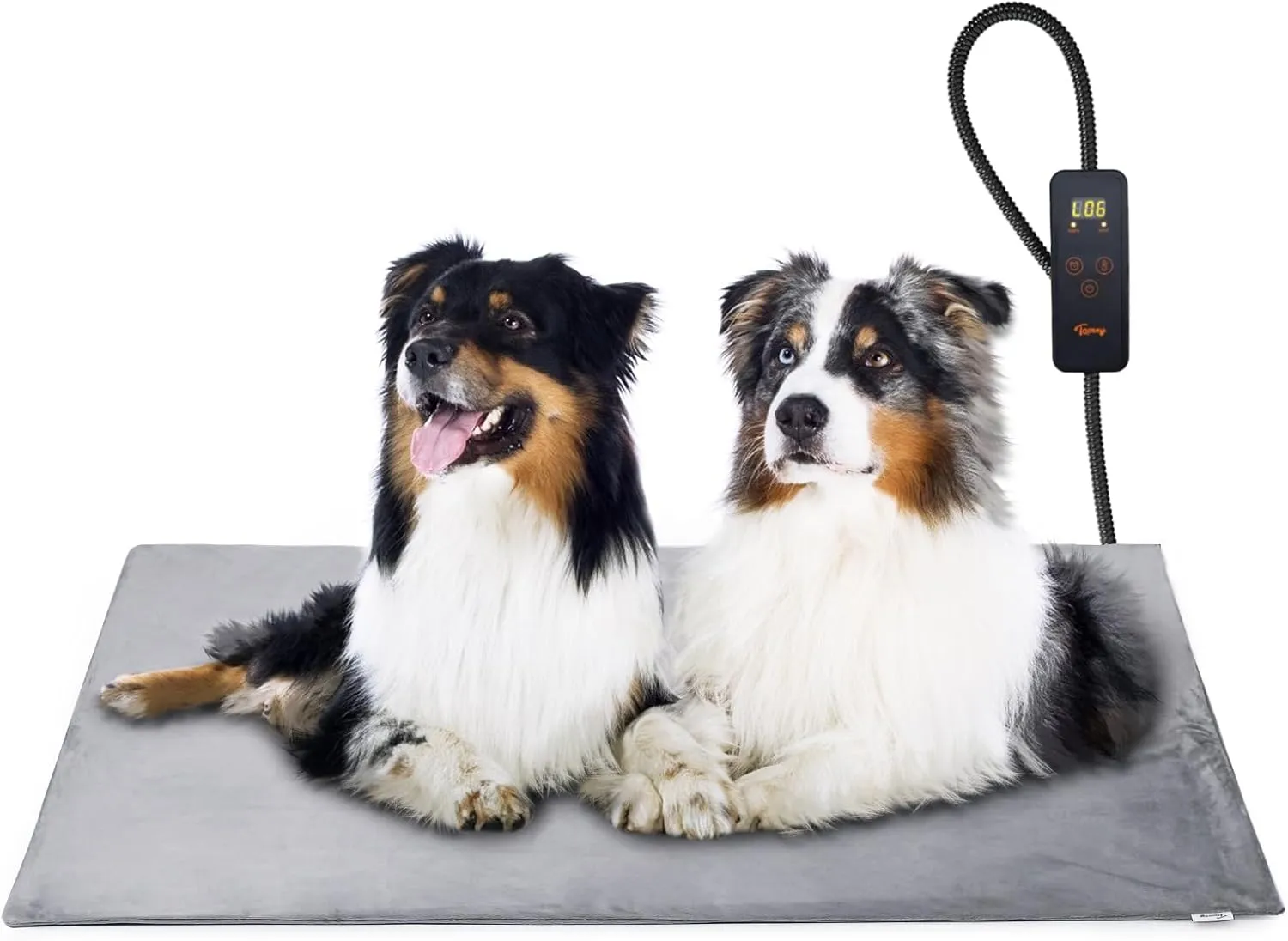 Toozey Extra Large Pet Heating Pad, 6 Adjustable Temperature Dog Cat Heating Pad with Timer, Waterproof Heated Dog Bed with Chew Resistant Cord, Indoor Electric Pet Heated Mat 47x28in