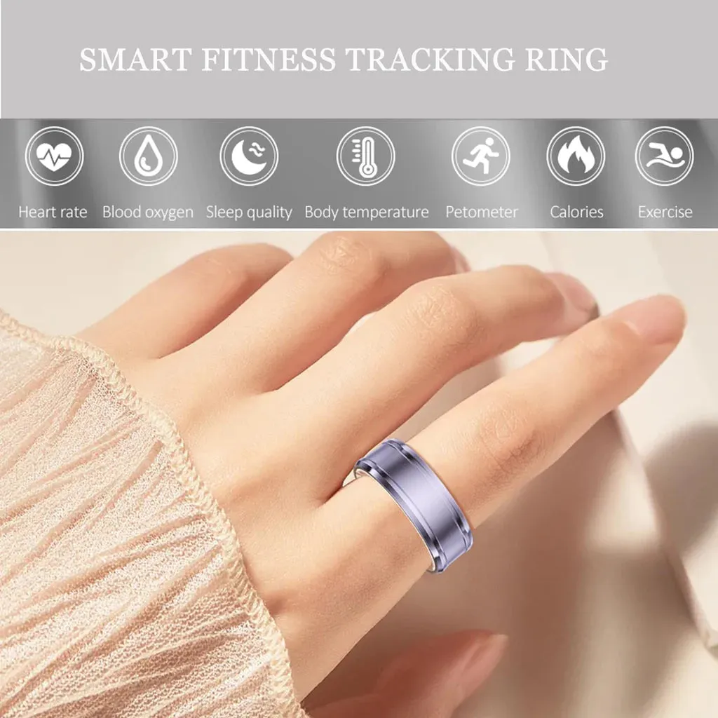 Unisex Smart Ring Fitness Tracker, Sleep Tracking, Heart Rate, Blood Oxygen Monitoring