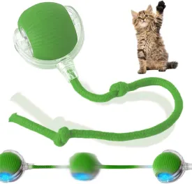 Upgraded Interactive Self-Rolling Dog Ball - Automatic Cat Toy, 360 Smart Electric Pet Ball, Moving Toy for Dogs and Cats (Green)