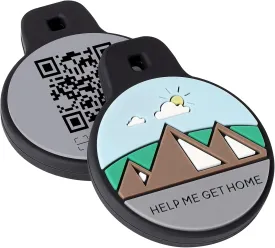 Upgraded Personalized Dog Tags Engraved 3D QR Code for Dogs Cat Collar - Silicone Silent Pet Tag - Microchips Dual Layer Protection - More Space Custom Dog ID Info (New-Green Mountain)