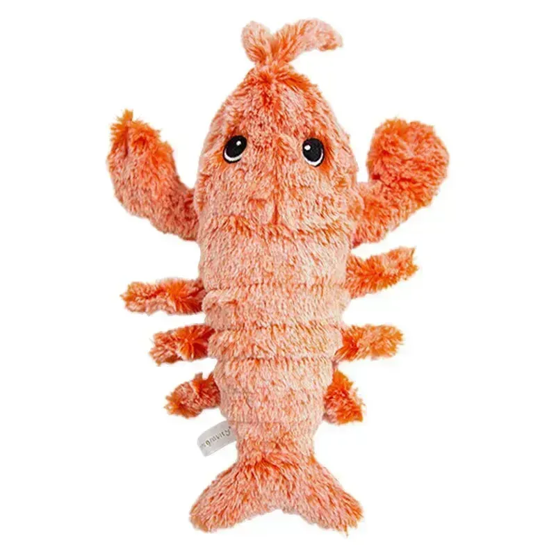 USB Rechargeable Floppy Lobster Interactive Cat Toy – Gravity Jumping Shrimp