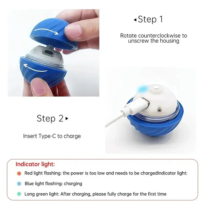 USB Smart Dog Toy Ball – Automatic Moving Bouncing Rolling Interactive Chew Toy