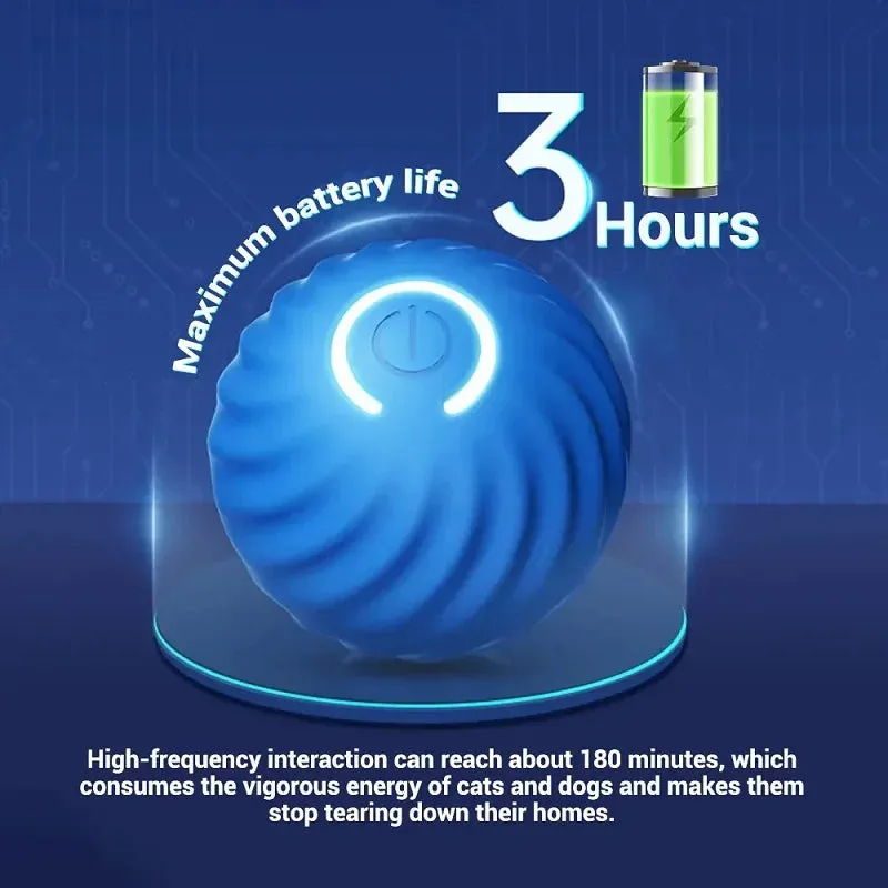 USB Smart Dog Toy Ball – Automatic Moving Bouncing Rolling Interactive Chew Toy