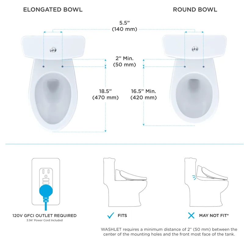 Washlet S350e Round Electronic Bidet Seat in Cotton White