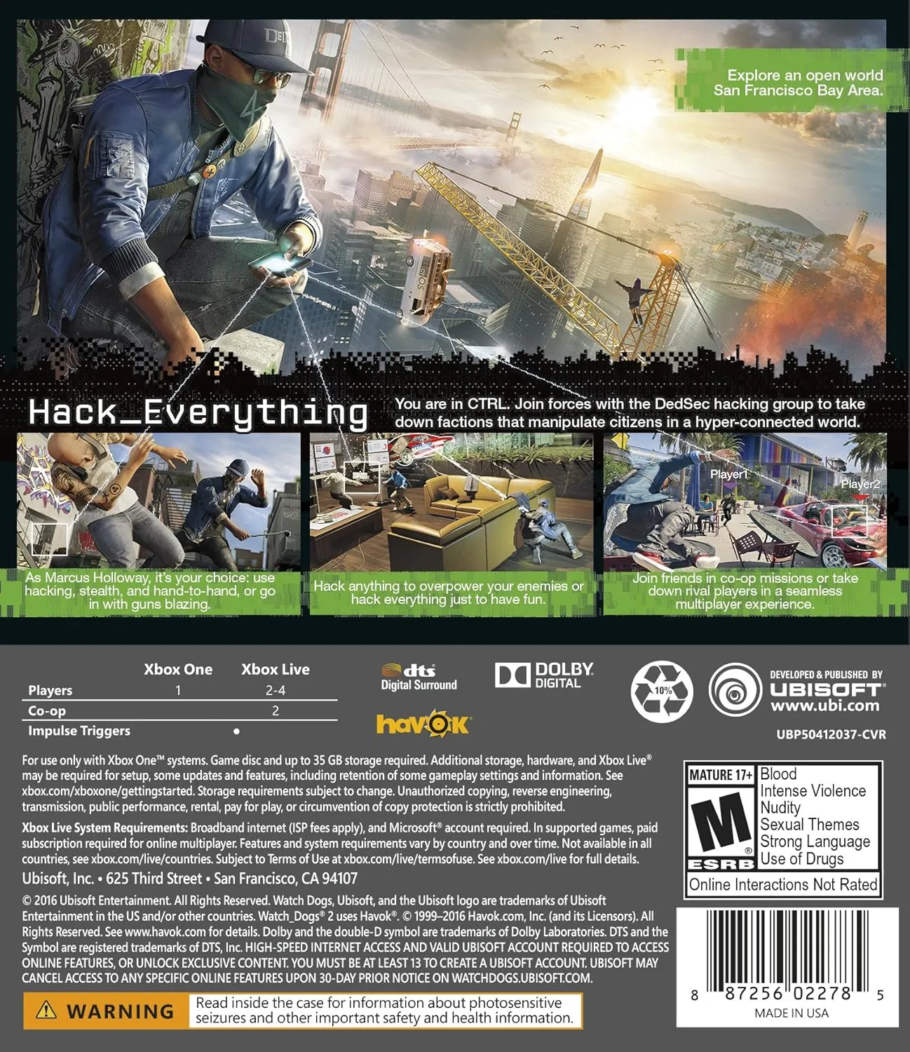 Watch Dogs 2 - Xbox One