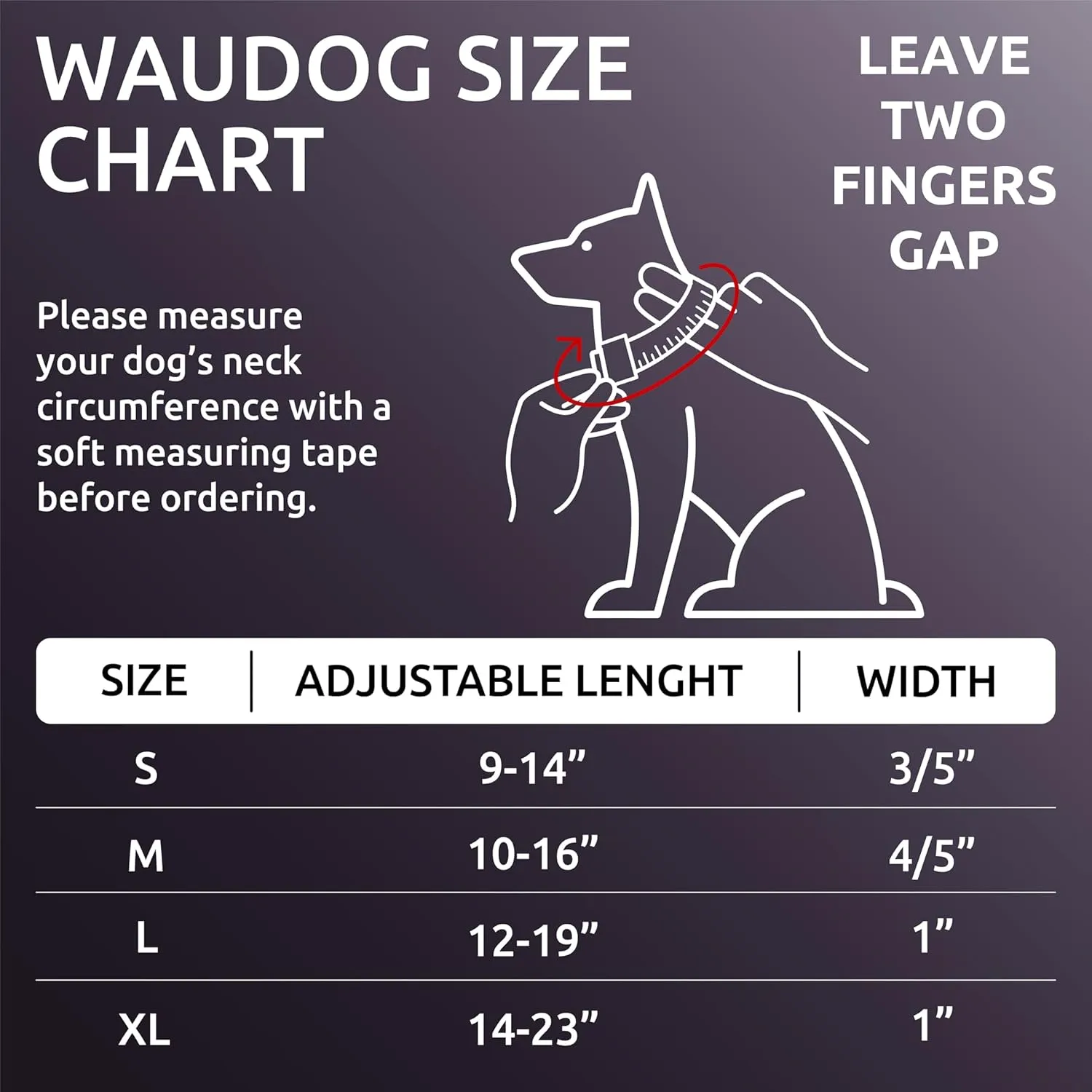 WAUDOG Reflective Cotton Dog Collar Eco-Friendly Alt to Nylon Collar for Small Medium and Large Dogs - Pet Collar with QR ID Tag - Puppy Collar for Large Breed Dogs - Adjustable Male Female Dog Collar