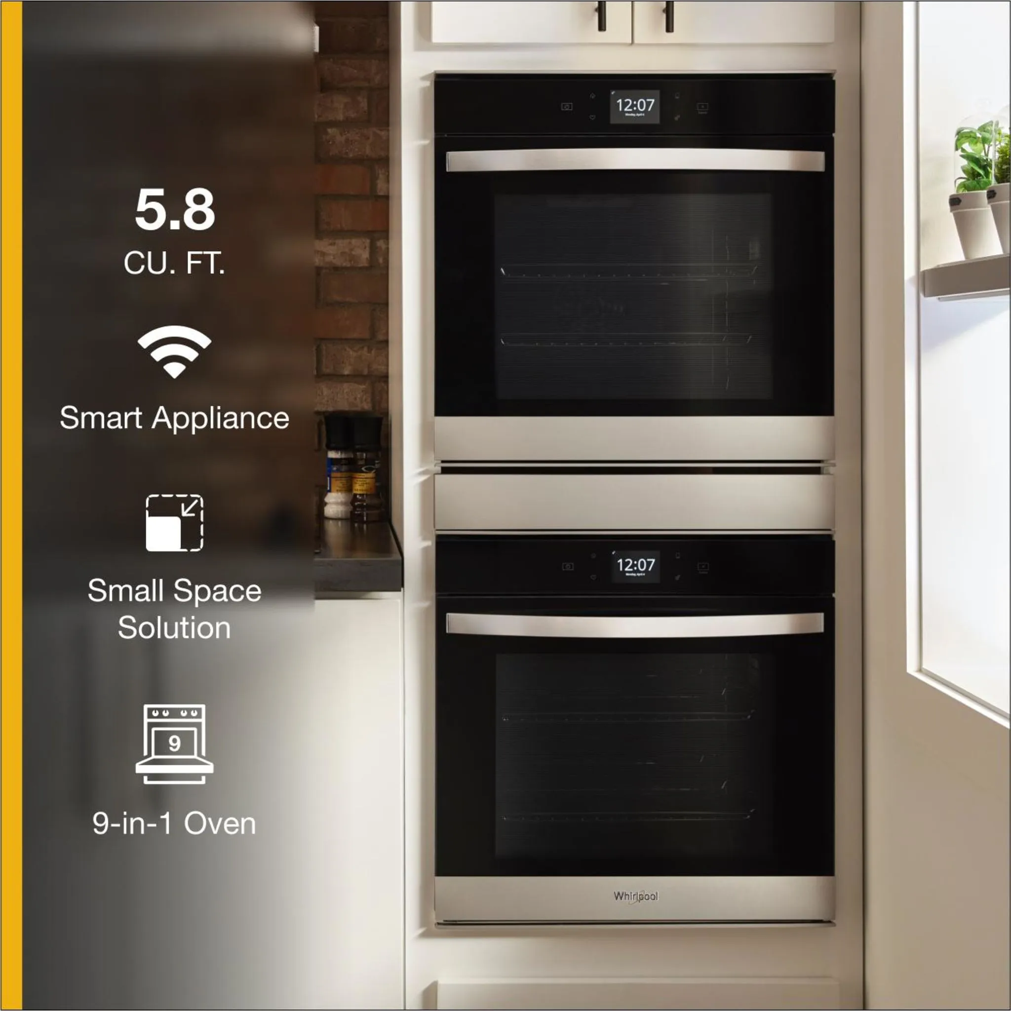 Whirlpool 5.8 cu. ft. 24 Inch Double Wall Oven with Convection (WOD52ES4MZ)
