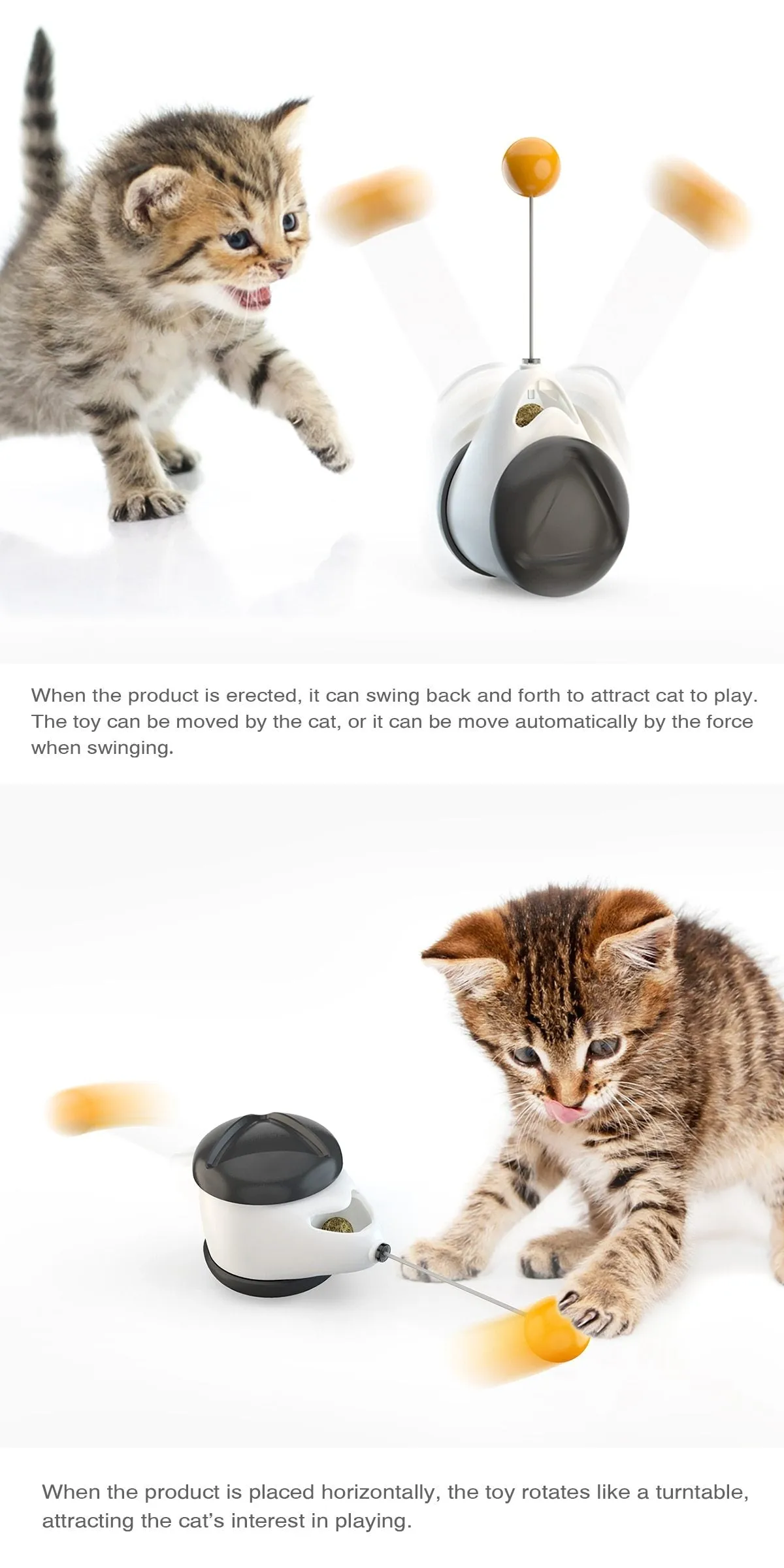 Wireless Electronic  Cat  Rotating Chase Toy