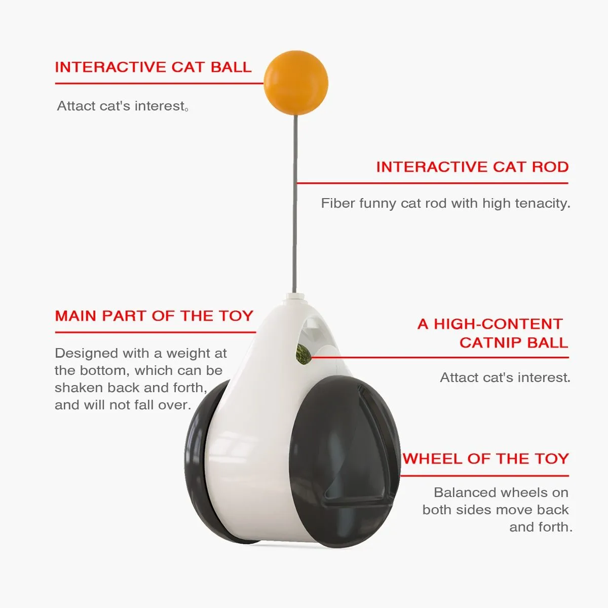 Wireless Electronic  Cat  Rotating Chase Toy