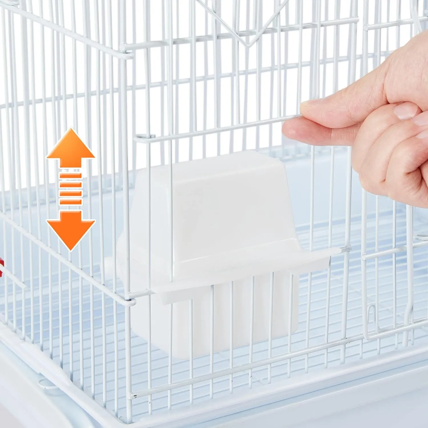 Yaheetech 39-inch Roof Top Medium Parakeet Bird Cages for Cockatiels Conures Finches Budgies Canaries Lovebirds Parakeets Green Cheek Small Birds Parrots, Travel Flight Birdcage w/Toys, White